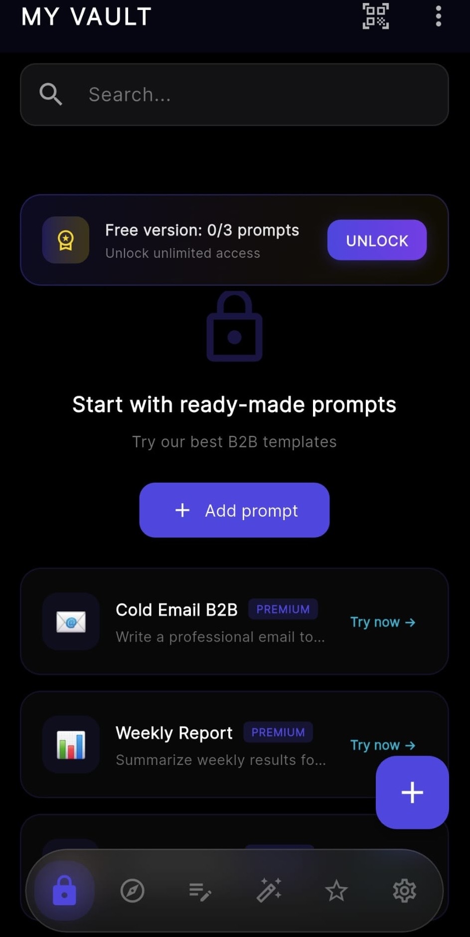 Prompt Secure — My Vault